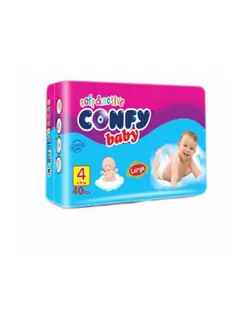پوشک سایز 4 کانفی 40 عددی مناسب 8 تا 18 کیلو (Confy)