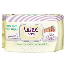 مشخصات، قیمت و خرید دستمال مرطوب كودك درب دار ویی - wee حاوی 63 عدد مدل Ultra Sensitive - فروشگاه آنلاین مه پاک