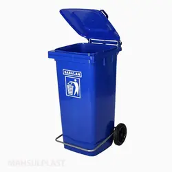 سطل زباله ۲۴۰ لیتری چرخدار و پدالدار سبلان 201/1