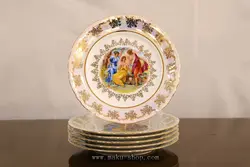 بشقاب پلوخوری ۲۵ طرح سه دختر سفید پورسلن