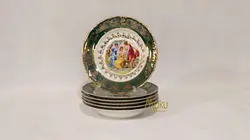 بشقاب خورشت خوری ۲۳ طرح سه دختر سبز پورسلن