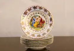 بشقاب خورشت خوری ۲۳ طرح سه دختر سفید پورسلن