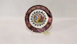 پیش دستی تک طرح سه دختر سرمه ای پورسلن