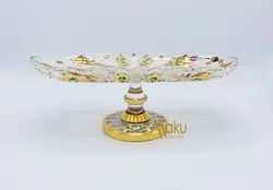 شیرینی خوری بیضی ۳۴۵ طلایی آلیش ۵۹۰۱۱/۳۴۵