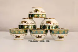 کاسه ماست ۱۳ طرح جنگل سبز پورسلن