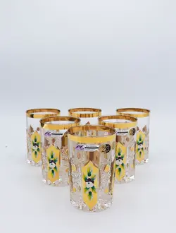 ست لیوان ۲۲۰ طلایی آلیش