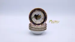 پیاله آجیلی طرح جنگل سرمه ای پورسلن
