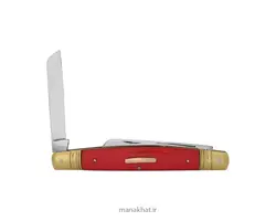 قلمتراش خوشنویسی دو تیغه جواد توسلی دسته فیبر قرمز