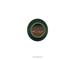 دوات پایه دار سفالی رنگ سبز