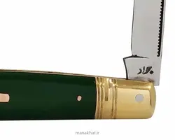 قلمتراش خوشنویسی دو تیغه 12.5 سانتِ جواد توسلی دسته فیبر سبز