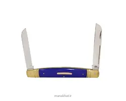 قلمتراش خوشنویسی دو تیغه جواد توسلی دسته فیبر آبی