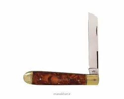 قلمتراش خوشنویسی تک تیغه 12 سانت توسلیان دسته فیبر رنگ عنابی