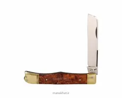 قلمتراش خوشنویسی تک تیغه سرمرغی توسلیان دسته فیبر رنگ عنابی