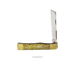 قلمتراش خوشنویسی تک تیغه سرمرغی توسلیان دسته فیبر طلایی