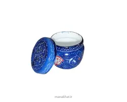 دوات مسی میناکاری شده کتابتی آبی رنگ