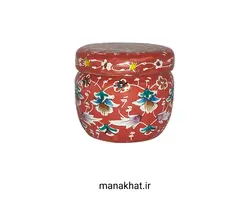 دوات مسی خوشنویسی میناکاری کتابتی رنگ قرمز