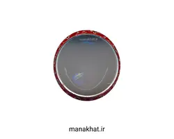 دوات مسی خوشنویسی میناکاری مشقی پایه دار رنگ قرمز