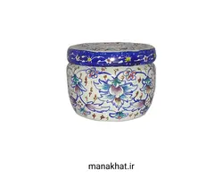 دوات مسی خوشنویسی میناکاری مشقی رنگ سفید