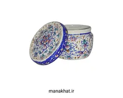 دوات مسی خوشنویسی میناکاری مشقی رنگ سفید