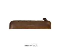 جاقلمی خوشنویسی چرم طبیعی قهوه ای