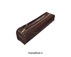 جاقلمی خوشنویسی چرم طبیعی زرشکی