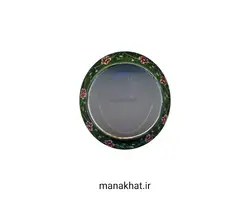 دوات مسی خوشنویسی میناکاری خمره ای رنگ سبز