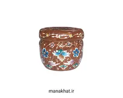 دوات مسی خوشنویسی میناکاری کتابتی رنگ آجری