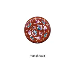 دوات مسی خوشنویسی میناکاری کتابتی رنگ آجری