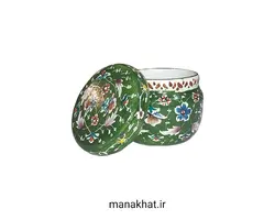 دوات مسی خوشنویسی میناکاری کتابتی رنگ سبز