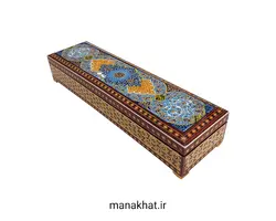 جاقلمی خوشنویسی خاتم کاری کشویی طرح 9 (کپی)