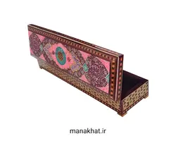 جاقلمی خوشنویسی خاتم کاری لولایی طرح 5 (کپی)