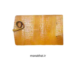 جاقلمی تاشو خوشنویسی چرم طبیعی قهوه ای طرح دار (کپی)