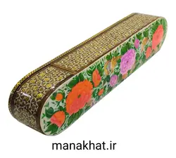 جاقلمی خوشنویسی خاتم کاری کشویی گل و مرغ طرح 1 (کپی)