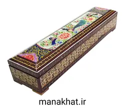 جاقلمی خوشنویسی خاتم کاری لولایی طرح 6 (کپی)