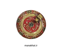 دوات برنجی خوشنویسی قلمزنی و نقاشی شده فیروزه ای (کپی)