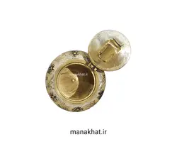 دوات برنجی خوشنویسی قلمزنی و نقاشی شده مشکی (کپی)