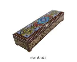 جاقلمی خوشنویسی خاتم کاری لولایی طرح 7