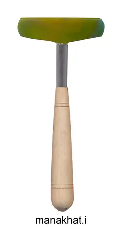 مهره خوشنویسی عقیق طبیعی زیتونی پارویی 7 سانتی متر