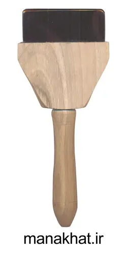 مهره خوشنویسی پارویی نوین عقیق طبیعی قهوه ای 7 سانتی متر