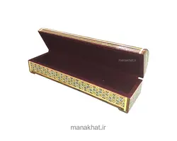 جاقلمی خوشنویسی خاتم کاری لولایی طاق‌دار