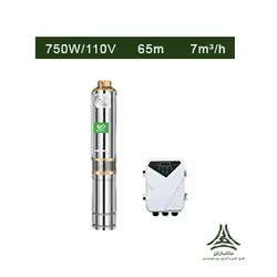 پمپ خورشیدی 2 اینچ، 750 وات DC برند Tiso مدل 4DLR7.5-65-110-750