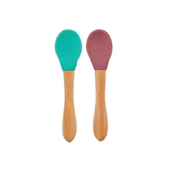 قاشق دسته چوبی 2 عددی مینیک اوی اوی MinikOiOi