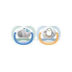 پستانک 0-6 ماه ultra air فیلیپس اونت Philips Avent بسته دو عددی طرح پنگوئن و وال