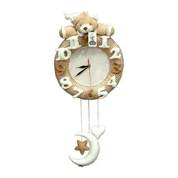 ساعت دیواری اتاق کودک تولون TOLON طرح خرسی