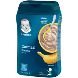 سرلاک گربر Gerber با طعم غلات مدل oatmeal با طعم موز