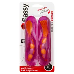 ست قاشق و چنگال ساسی sassy قرمز