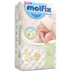 پوشک مولفیکس Molfix سايز 1 بسته 42 عددي