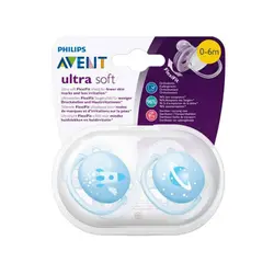 پستانک الترا سافت 0-6 ماه فیلیپس اونت philips avent بسته دو عددی