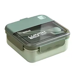 ظرف غذا همراه قاشق چنگال 1000میلی لیتر لانچ باکس LUNCH BOX