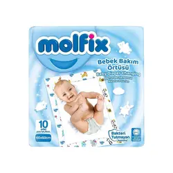 زیرانداز تعویض نوزاد یکبار مصرف مولفیکس Molfix بسته 10 عددی